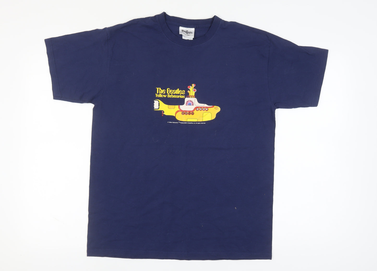 The Beatles Blue Men's T-Shirt, Graphic, Large, Music Theme