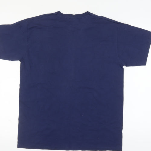 The Beatles Blue Men's T-Shirt, Graphic, Large, Music Theme