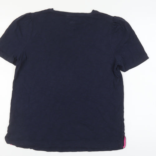 Boden Women's Blue T-Shirt M 100% Cotton Regular Fit