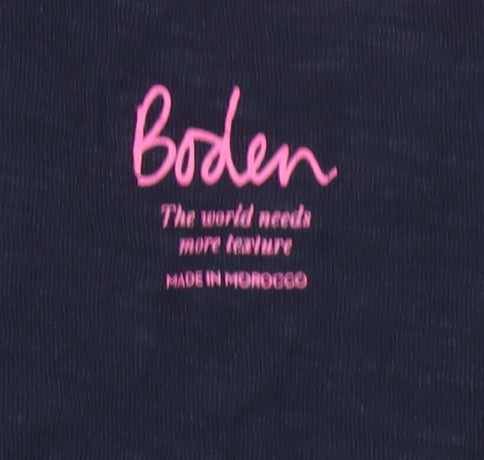 Boden Women's Blue T-Shirt M 100% Cotton Regular Fit