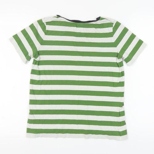 COS Women's Green Striped T-Shirt XS, Casual Style