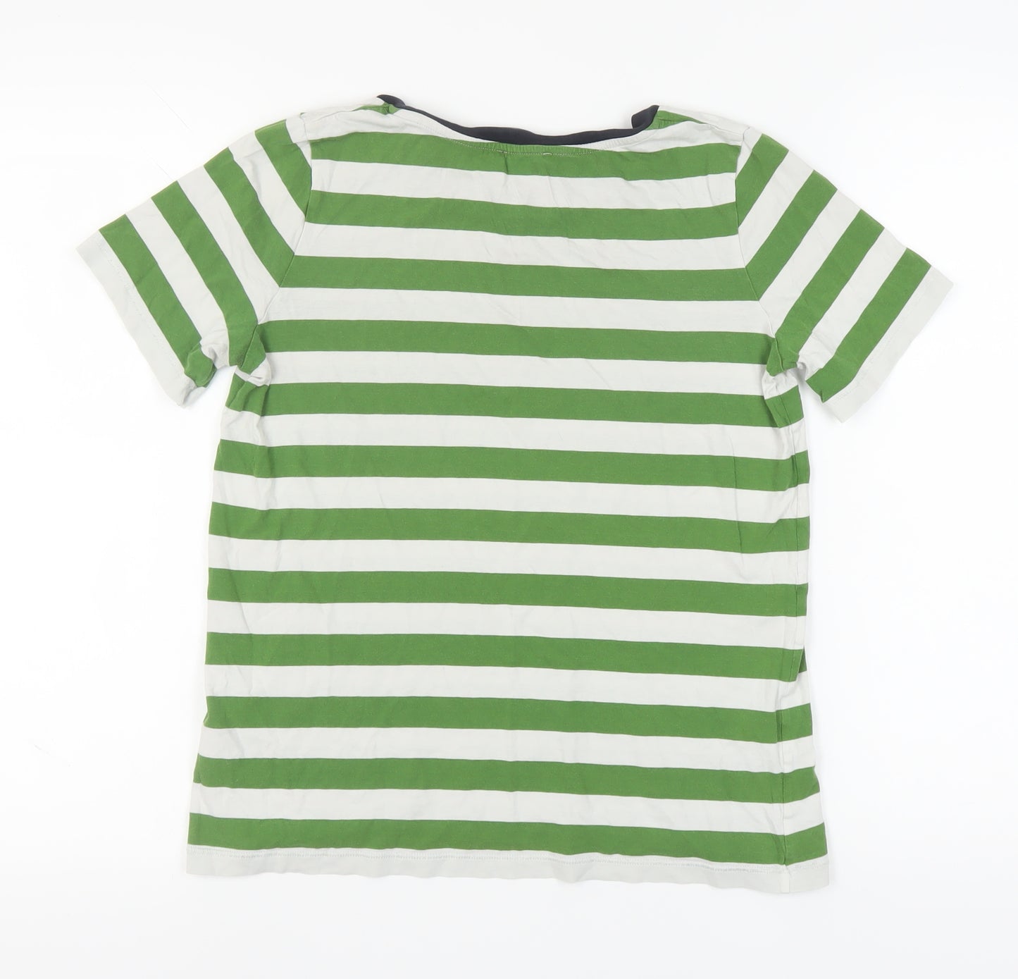 COS Women's Green Striped T-Shirt XS, Casual Style