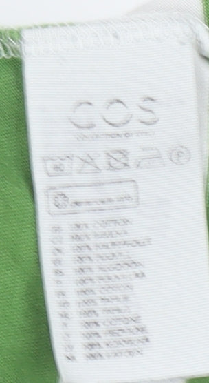 COS Women's Green Striped T-Shirt XS, Casual Style