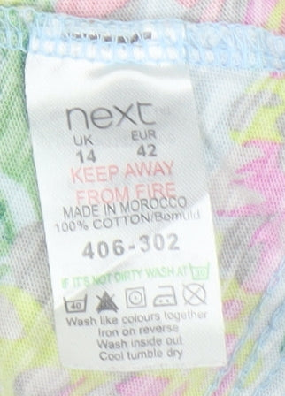 Next Women's Multicoloured Floral Blouse Size 14