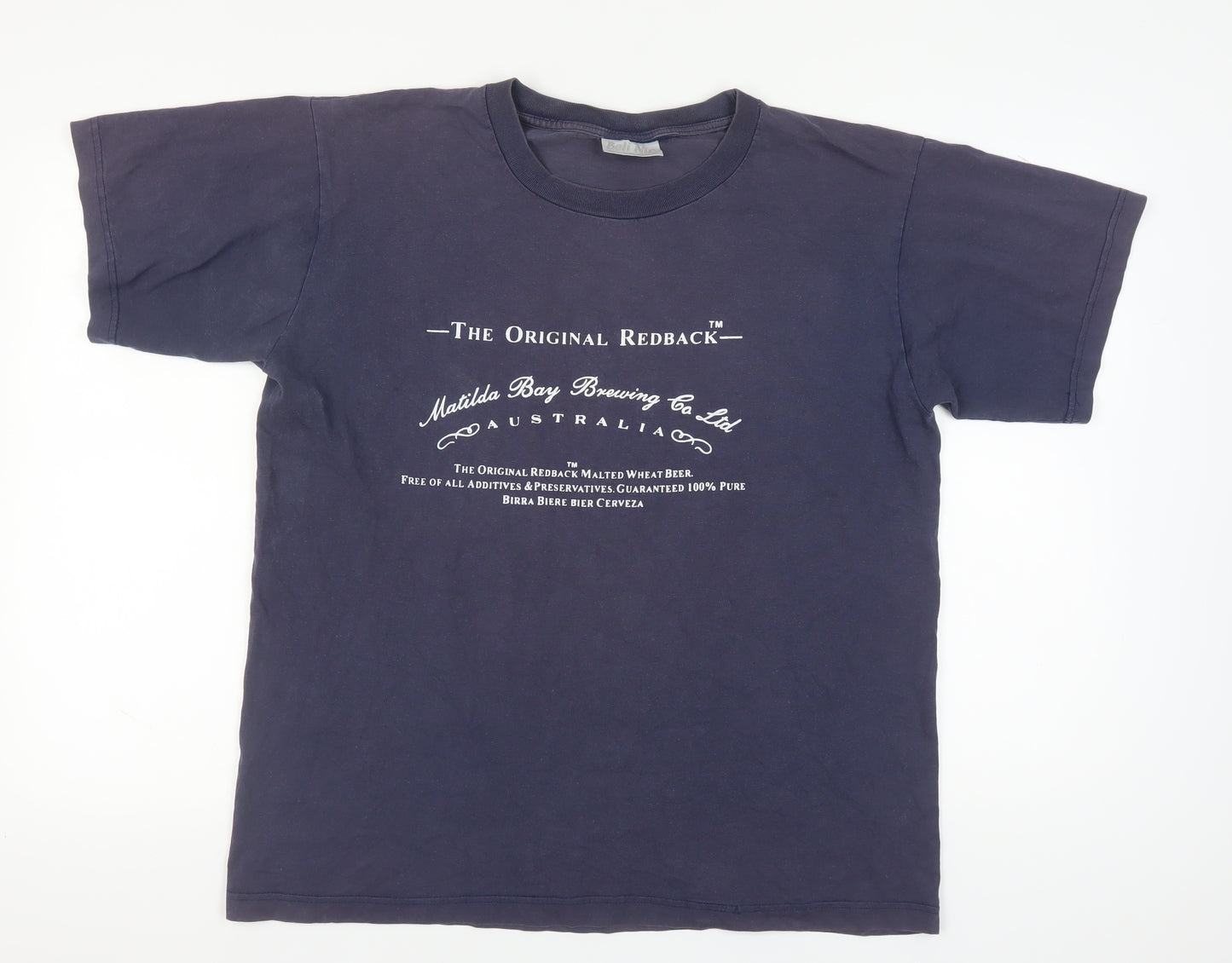 Bali Nir Men's XL Blue Redback Beer Graphic T-Shirt