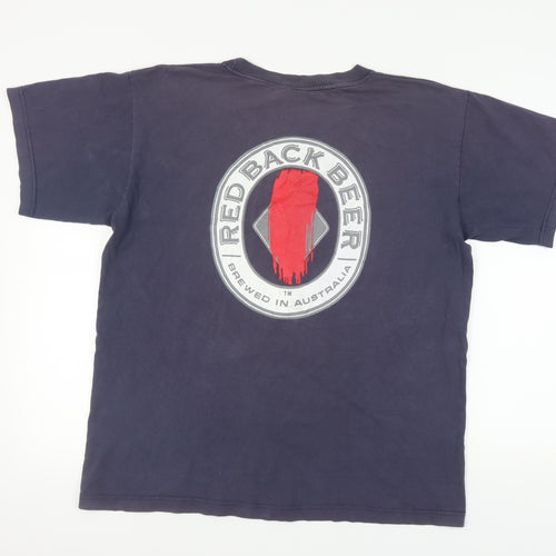 Bali Nir Men's XL Blue Redback Beer Graphic T-Shirt