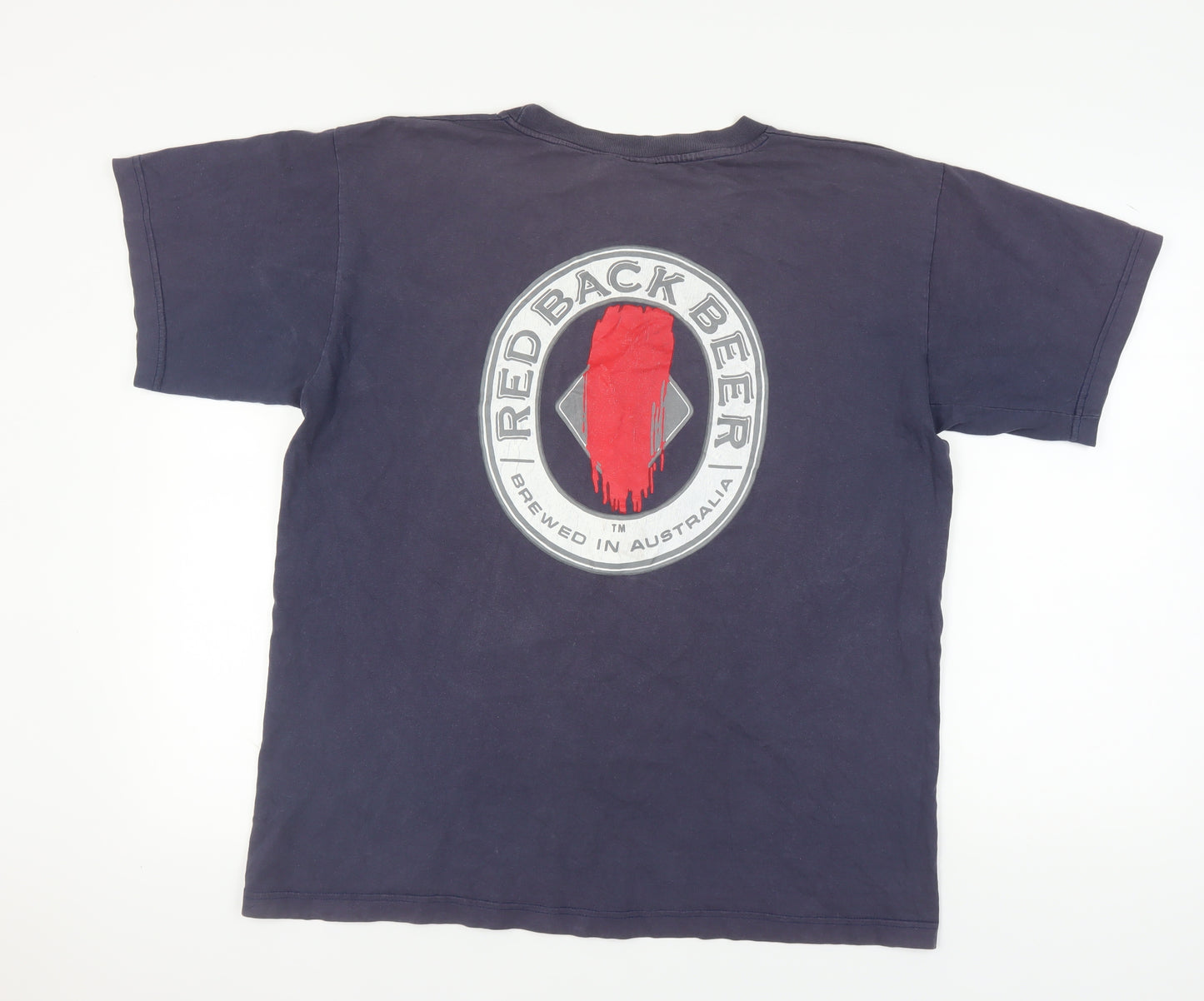 Bali Nir Men's XL Blue Redback Beer Graphic T-Shirt