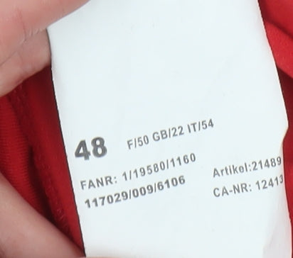 Basler Women's Red 3/4 Sleeve T-Shirt Size 20