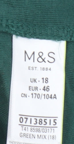 Marks and Spencer Green Animal Print T-Shirt, Size 18
