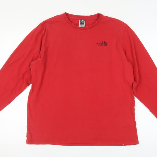 The North Face Men's Red Long Sleeve T-Shirt - Large