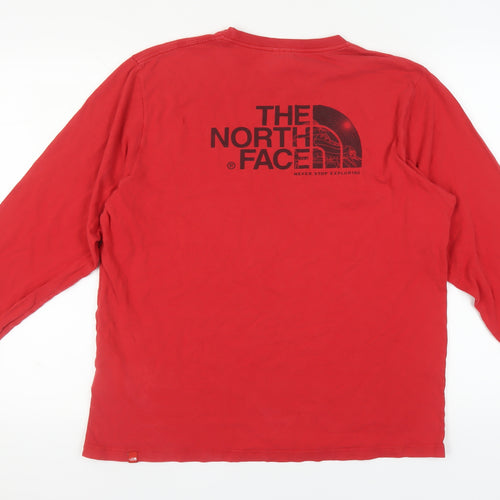The North Face Men's Red Long Sleeve T-Shirt - Large