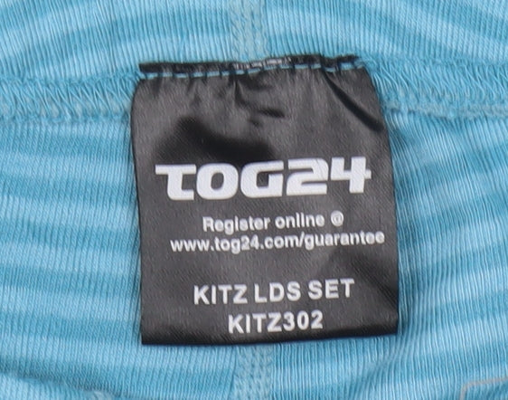 TOG24 Women's Blue Striped Leggings Size 10 Activewear