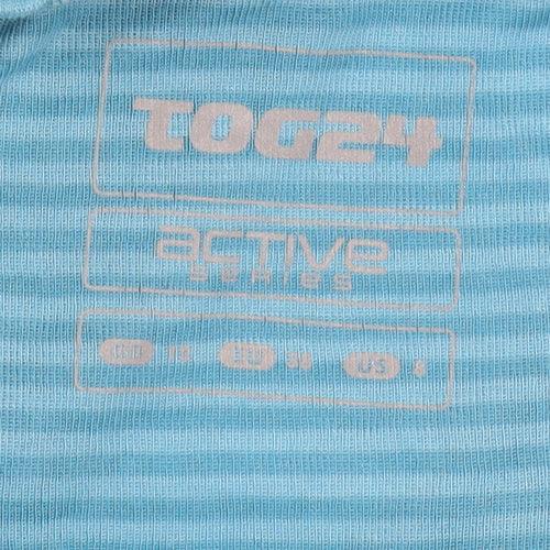 TOG24 Women's Blue Striped Leggings Size 10 Activewear