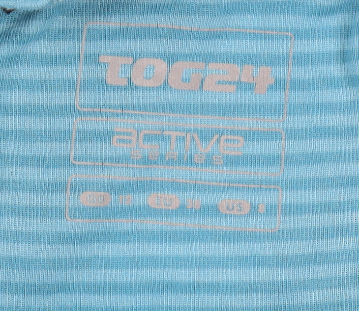 TOG24 Women's Blue Striped Leggings Size 10 Activewear