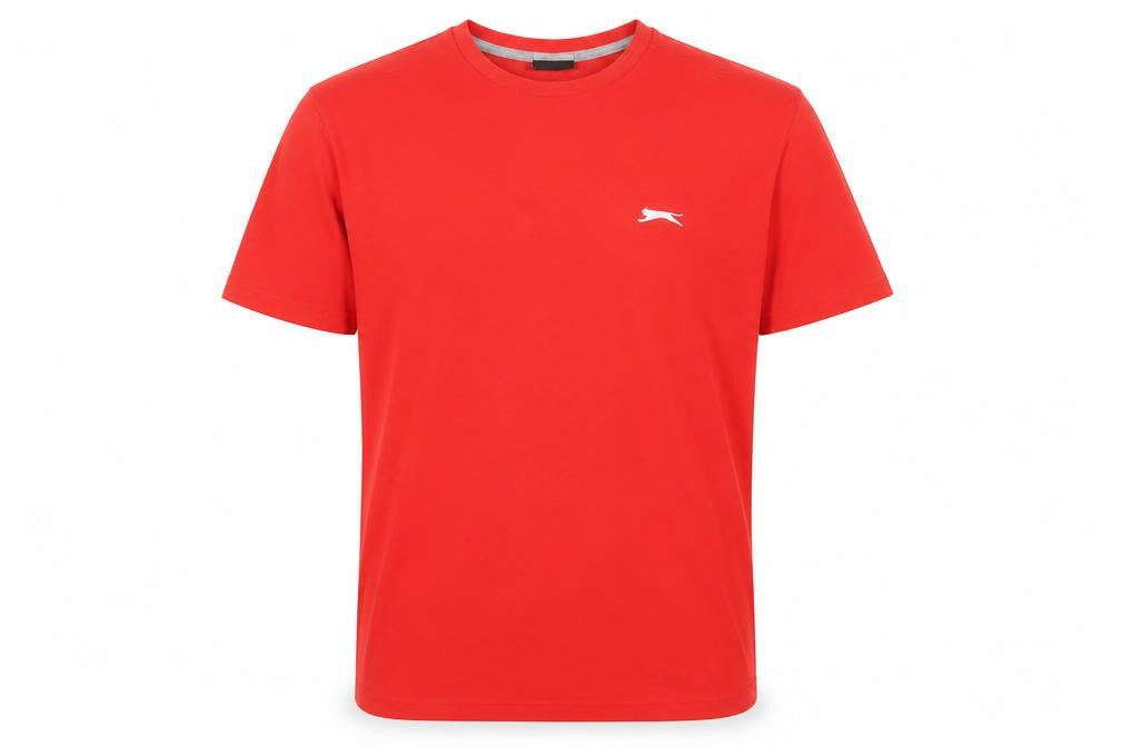 Front view of Slazenger Men's Red Crew Neck T-Shirt, size L