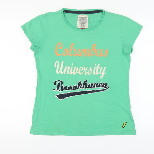 Brookhaven Women's Green University T-Shirt Size 14