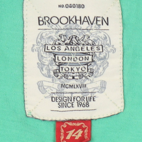 Brookhaven Women's Green University T-Shirt Size 14