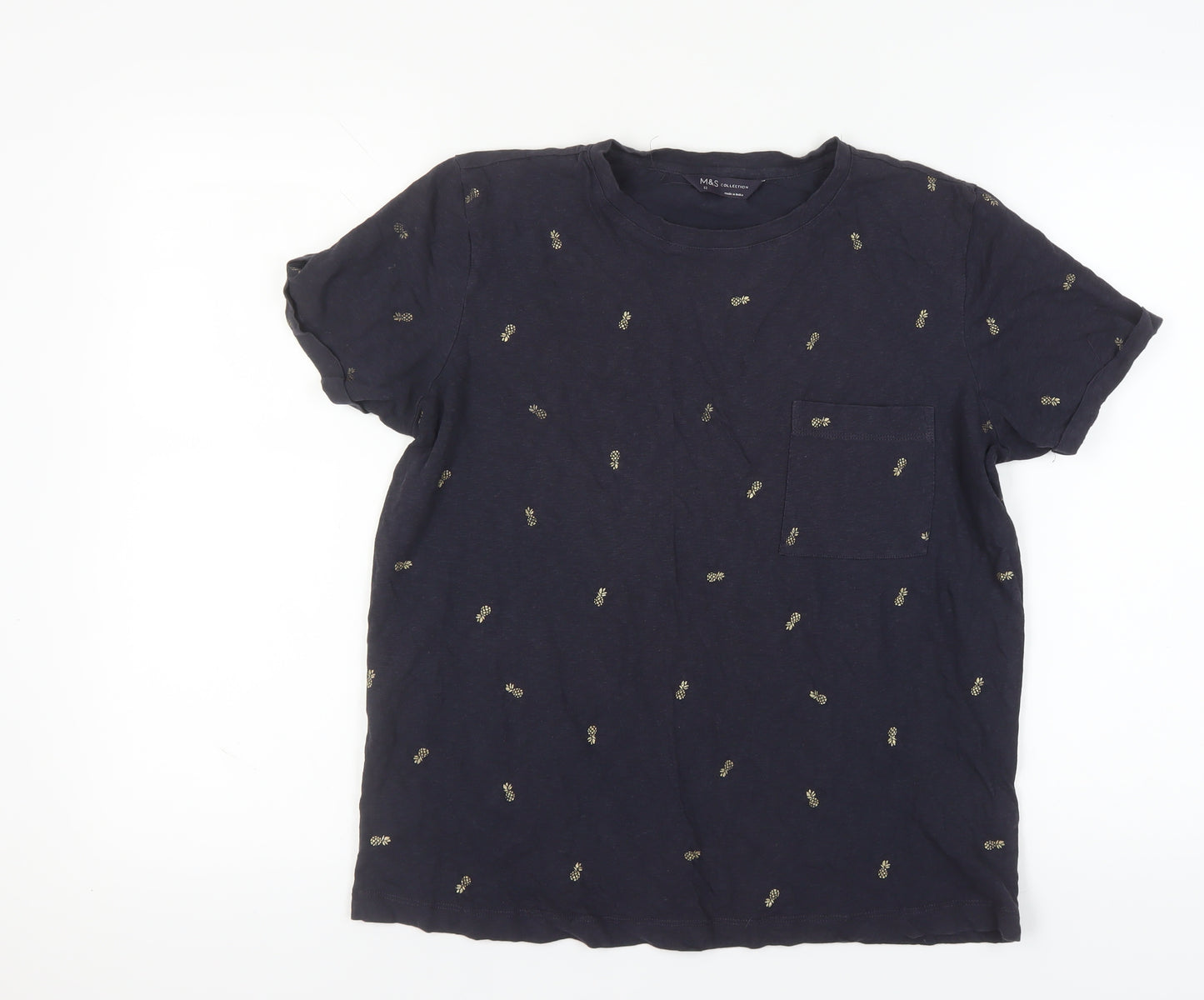 Marks and Spencer Women's Black T-Shirt Size 12