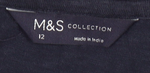 Marks and Spencer Women's Black T-Shirt Size 12