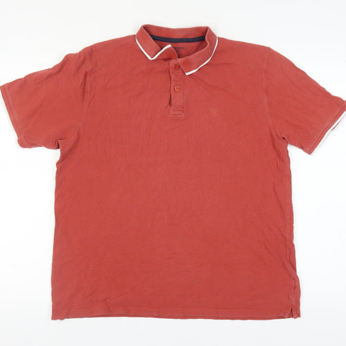 James Pringle Men's Red Polo Shirt - Large