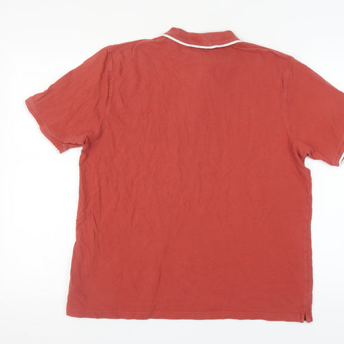 James Pringle Men's Red Polo Shirt - Large