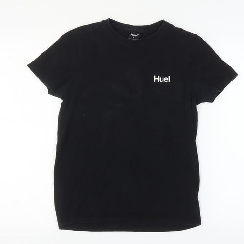 Huel Black T-Shirt, Unisex M, Classic Crew Neck Cotton
