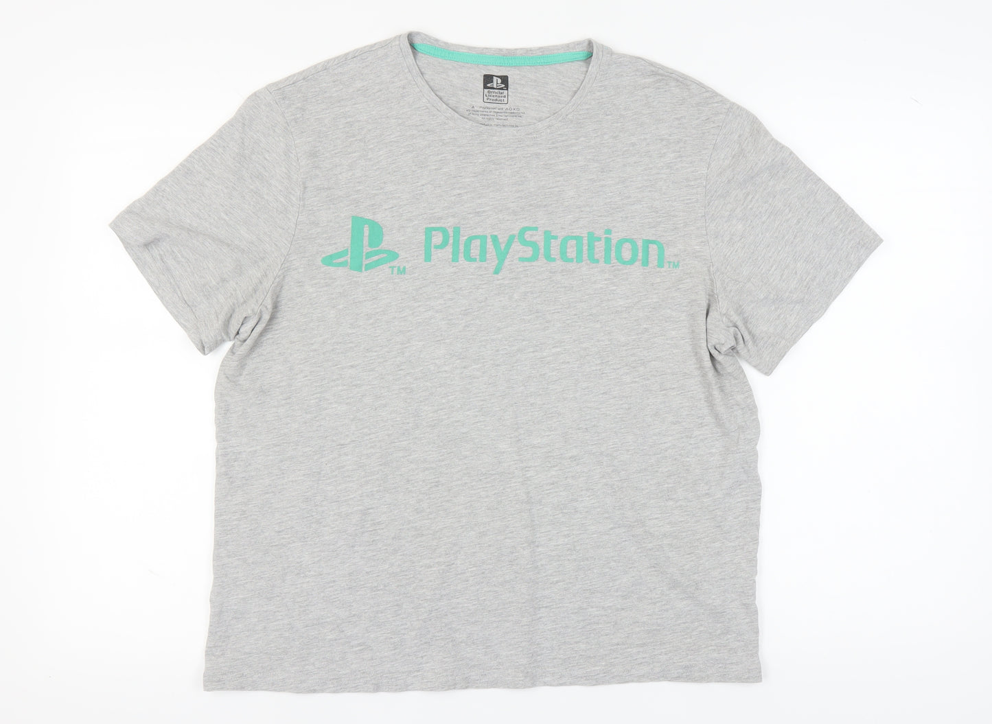 PlayStation Men's Grey Graphic T-Shirt, Size L