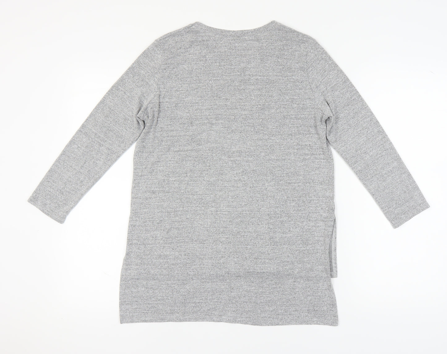 Zara Womens Grey Long Sleeve Jersey Top Size 10