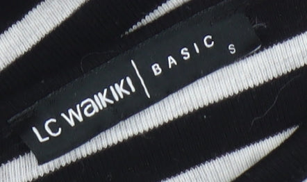 LC Waikiki Women's Black Striped Long Sleeve T-Shirt - S