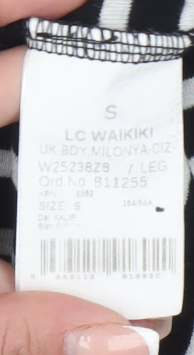 LC Waikiki Women's Black Striped Long Sleeve T-Shirt - S