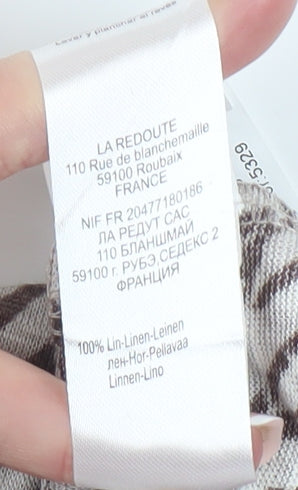 La Redoute Women Beige Animal Print Linen Top