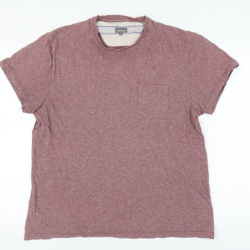 Linea Men's Red Cotton Crew Neck T-Shirt Size L