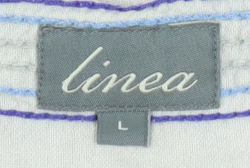 Linea Men's Red Cotton Crew Neck T-Shirt Size L