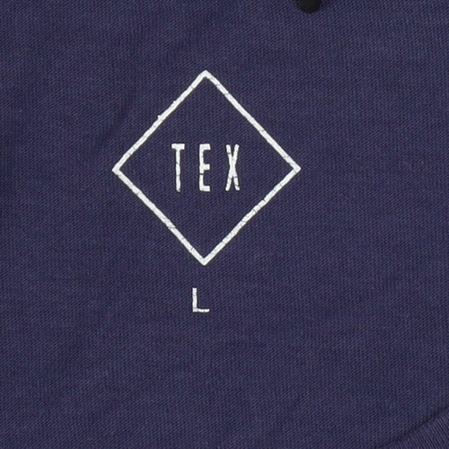 Tex Men's Blue Gamer Graphic T-Shirt, Large