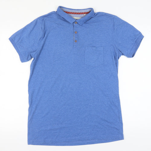 Brave Soul Men's Blue XL Polo Shirt Short Sleeve