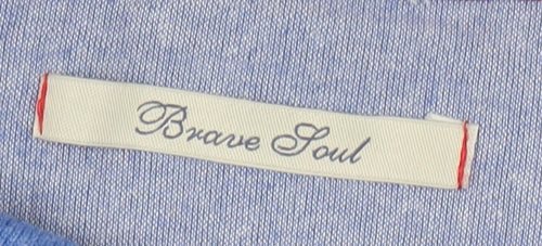 Brave Soul Men's Blue XL Polo Shirt Short Sleeve