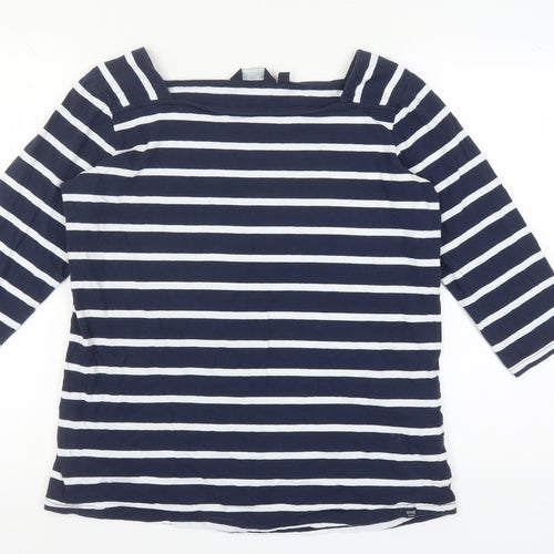 Regatta Women's Blue Striped T-Shirt UK 18