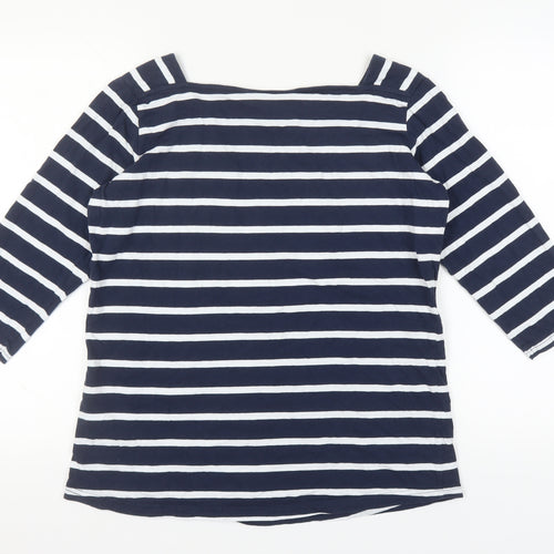 Regatta Women's Blue Striped T-Shirt UK 18