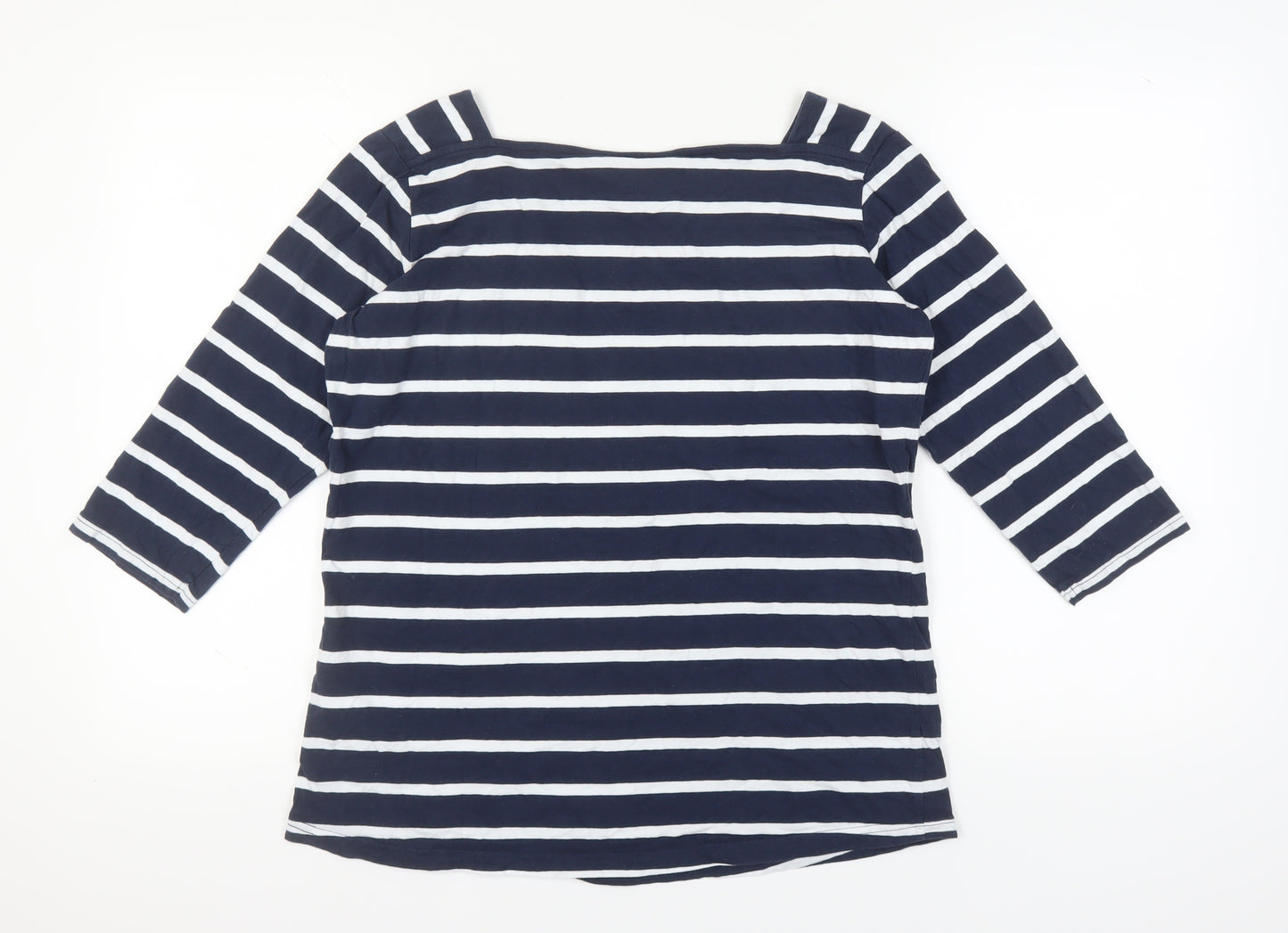 Regatta Women's Blue Striped T-Shirt UK 18