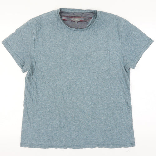 Linea Men's Blue Crew Neck T-Shirt, Size L