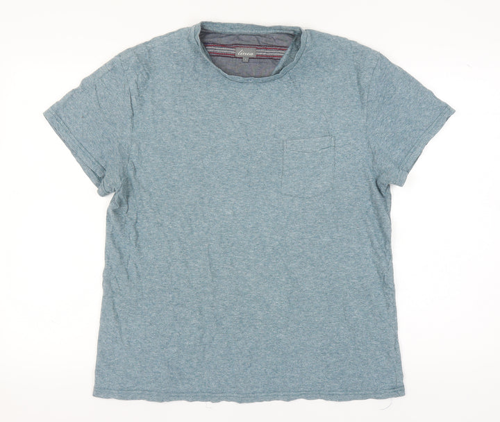 Linea Men's Blue Crew Neck T-Shirt, Size L