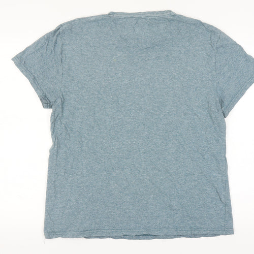Linea Men's Blue Crew Neck T-Shirt, Size L