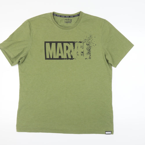 Marvel Unisex Green T-Shirt XL Cotton Blend Casual