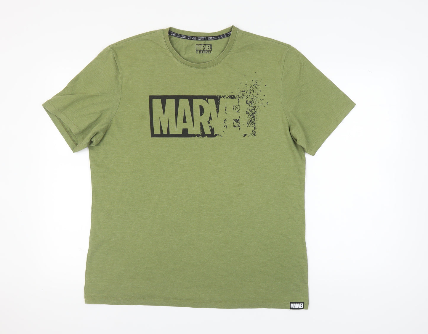 Marvel Unisex Green T-Shirt XL Cotton Blend Casual