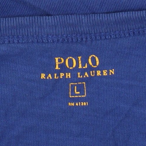 Polo Ralph Lauren Men's Large Blue Graphic T-Shirt