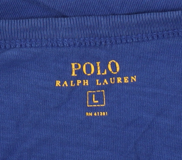 Polo Ralph Lauren Men's Large Blue Graphic T-Shirt