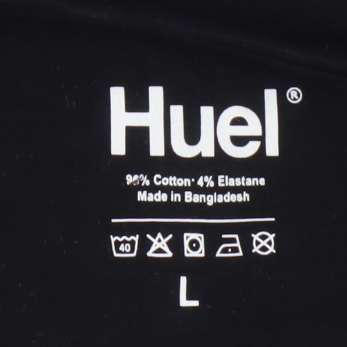 Huel Men's Black Short Sleeve Crew Neck T-Shirt L