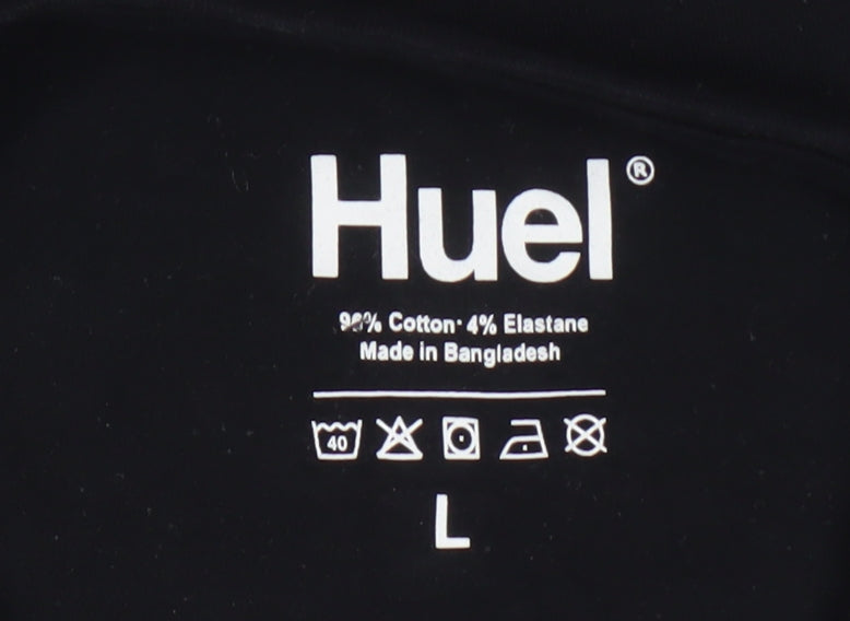 Huel Men's Black Short Sleeve Crew Neck T-Shirt L