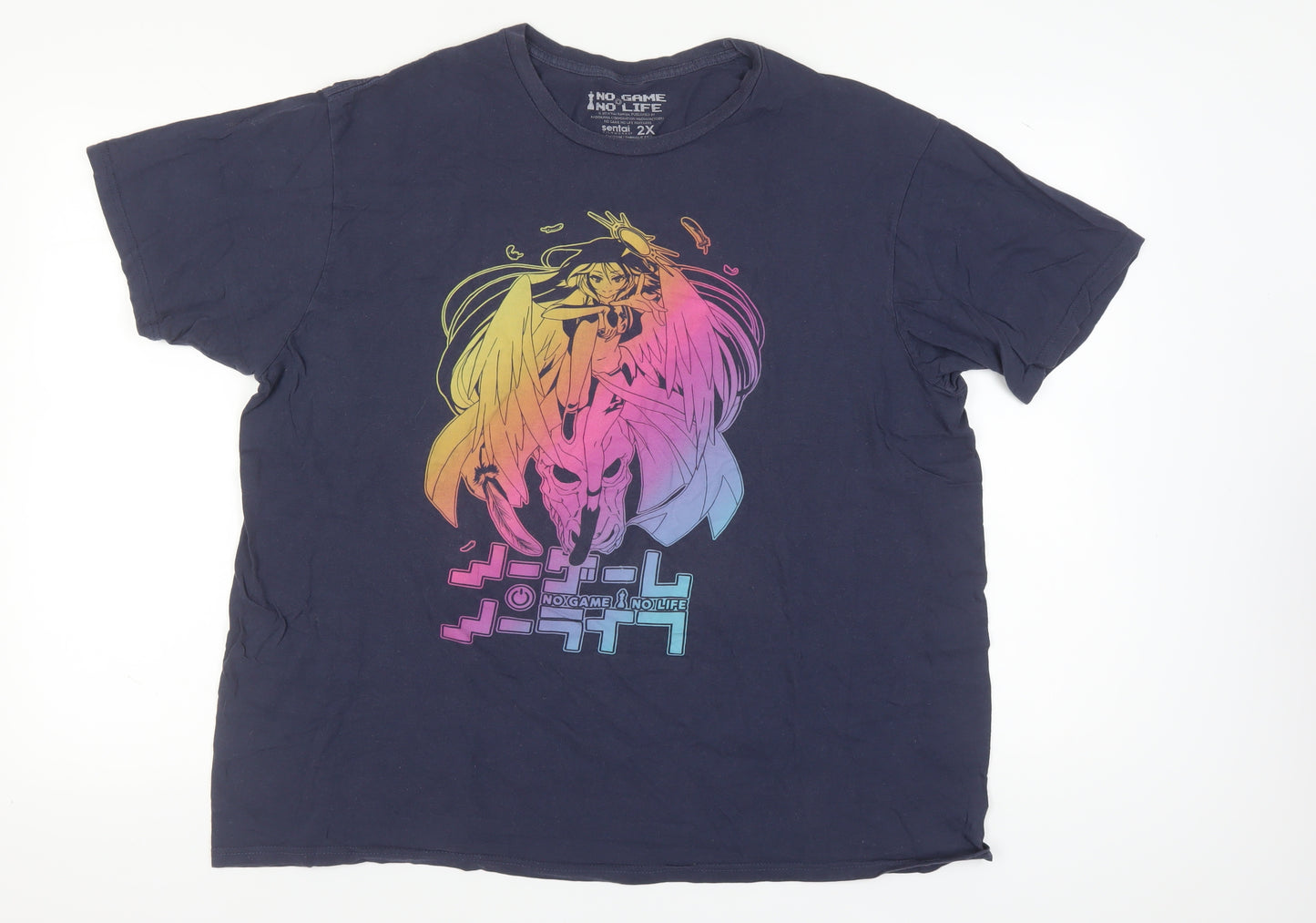 Sentai Men's 2XL Black No Game No Life Anime T-Shirt