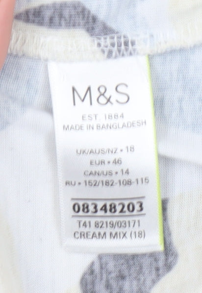 Marks and Spencer Women's Floral T-Shirt, Size 18